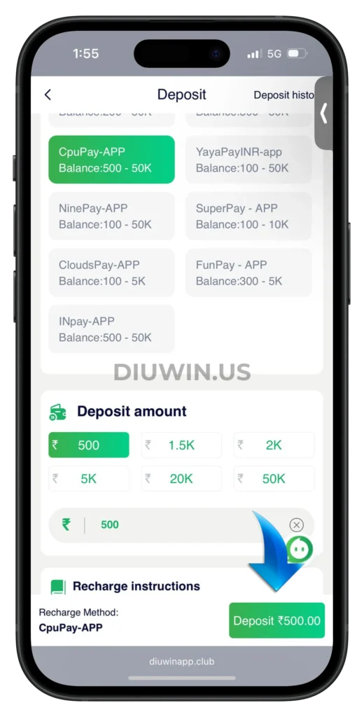 diuwin-deposit-page